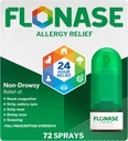 Flonase Allergy Relief Nasal Spray, 24 Hour non Drowsy Allergy Medicine, Metered Nasal Spray - 72 Sprays - Fall and Seasonal Allergy הקלה