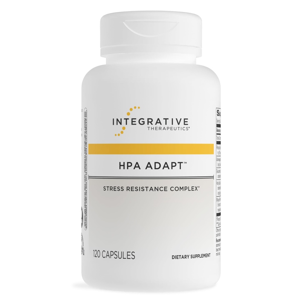 Integrative Therapeutics HPA Adapt - Adaptogenic Supplement for Stress Support* - Includes Ashwagandha, Rhodiola & Other Adaptogenic Herbs* - Vegan, Dairy-Free & Gluten-Free - 120 Capsules