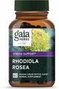 Gaia Herbs Rhodiola Rosea - Stress Support Supplement Traditionell für die Unterstützung gesunder Stamina & Endurance - mit Sibirischem Rhodiola Root Extract* - 60 Vegan Liquid Phyto-Capsules (30-Day Supply)