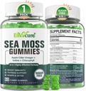 1Pack Sea Moss Gummies Sugar-free, Extra Strength Írsky Moss Gel Supplement with Iodine, Chlorofyl, Nefiltrated ACV, D3, Burdock Root, Bladderwrack for Immune, Digestive, Skin, Hair, Det