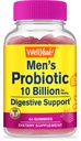 WellYeah Probiotic Gummies for Men with 10 Billion CFUs, Restore Natural Digestive Balance, Reduce Gas, Bloating, and Irregularity, Gluten Free, Non-GMO, Vegetarian - 60 Gummies