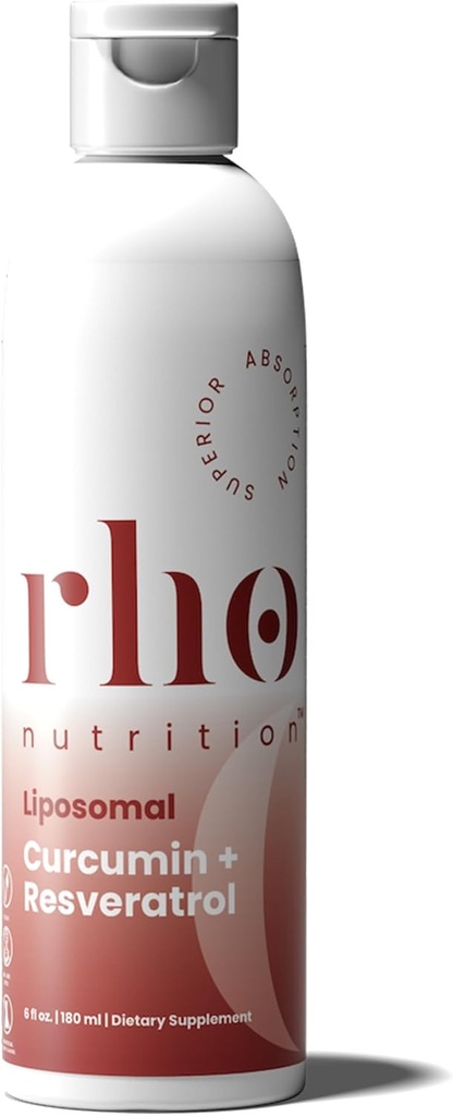 Rho Nutrition Liposmion Curcumin + Resveratrol (1 Pack) – Siêu hấp thụ chất lỏng Curcumin — khuyến khích sự hòa nhập, vận động, sức khỏe tế bào và toàn diện