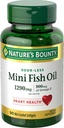 Természet Bounty Mini Fish Oil Softgels, Burless Fish Oil Omega 3 kiegészítők, Támogatja a szív egészség, 90 Softgels (csomag 1)