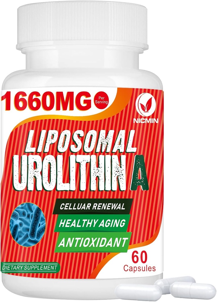 Liposomal Urolithin A 1660MG - Urolithin A Supplement 60 Kapsül