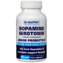Dr. Maxwell Serotonin and Dopamine Supplements with Mood Probiotic, 5in1 Support for (1) Dopamine (2) Serotonin (3) Mood (4) Relaxation (5) Focus & Brain, 60 Capsules