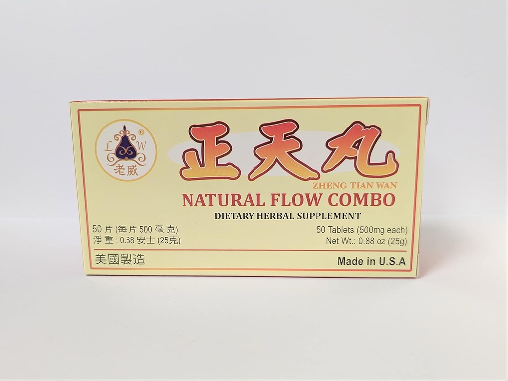 Zheng Tian Wan žolinis priedas padeda Migrams ir premenstruacijoms Galvos 500 mg 50 tablečių Pagamintos JAV Lao Wei