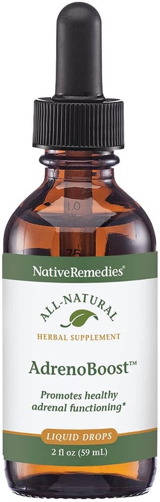 Native Remedies AdrenoBoost - Alt naturlig Herbal Supplement for Adrenal Support, 2 Fl oz.