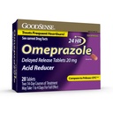 GoodSense Omeprazole Delayed Release Tablets 20 mg, Acid Reducer, Treats Frequent Heartburn, 28 Count