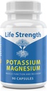Life Strength Magnesium Potassium Complex supplement - 90 Capsules - High Absorption Magnesium Support Vascular Health
