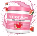 Flat Tummy טרום עבודה אבקה לנשים - אנרגיה, אנדורנס ותמיכה שרירים עם 3g Creatine, 1.6g Beta-Alanine, Electrolytes - Watermelon Flavor - 30 משרתים