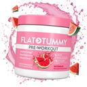 Flat Tummy Pre Workout Powder for Women – Energy, Endurance, and Muscle Support with 3g Creatine, 1.6g Beta-Alanine, Electrolytes – Watermelon Flavor – 30 Servings