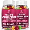 Tạo ra Monohydrate Gummies - 5g cho nam và nữ, 160 Bá tước và sáng tạo ra kẹo cao su cho sự tăng cường cơ bắp, sức mạnh cơ bắp, năng lượng khởi động và cơ bắp, Sugar Free, Vegan