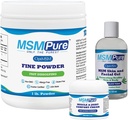 KALA HEALTH MSMPure Starter Bundle MSM Fine Powder 1lb, MSM Muscle & Joint Cream 2oz eta MSM Gel Aloe 8oz Organikoarekin