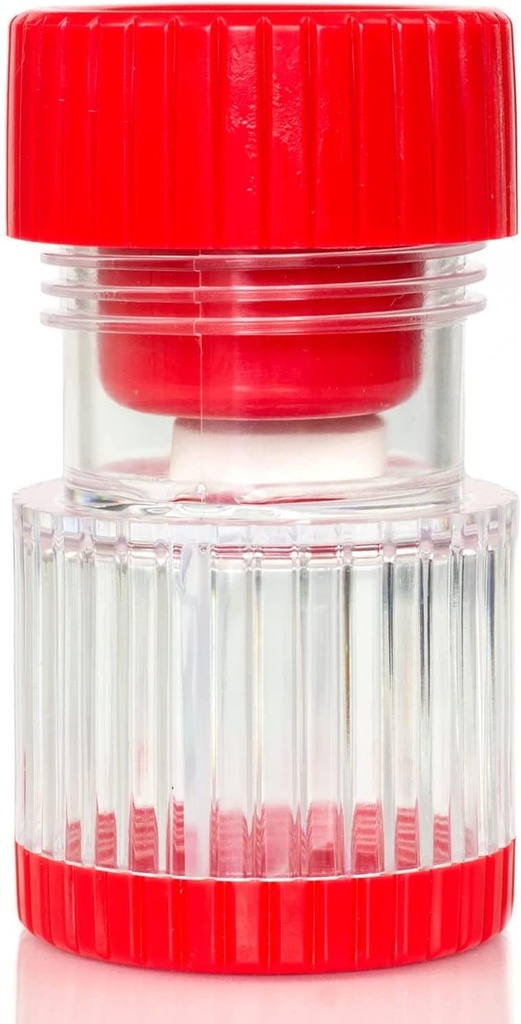 HealthSmart Pill Crusher and Grinder, Crushes Vitamins and Tablets, Holds up to 2 Pills, with Ergonomic Grips, Red