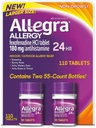 Allegra 24 saat əvvəlli və Outdoor Antiinflamatuar Yardım 180mg 55 Tablet, 2 paketi (110 ct.)