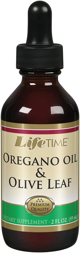 LIFETIME Organic Oregano Oil and Olive Leaf drops | Healthy Immune System Support | made in The USA | 2 FL oz s 59 Servings