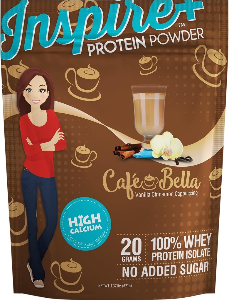 Bariatric Eating Inspire Cafe Bella Vanilla Cinnamon Cappuccino Sugar-Free 20g Whey Protein Isolate Pulver (20 Servierungen)