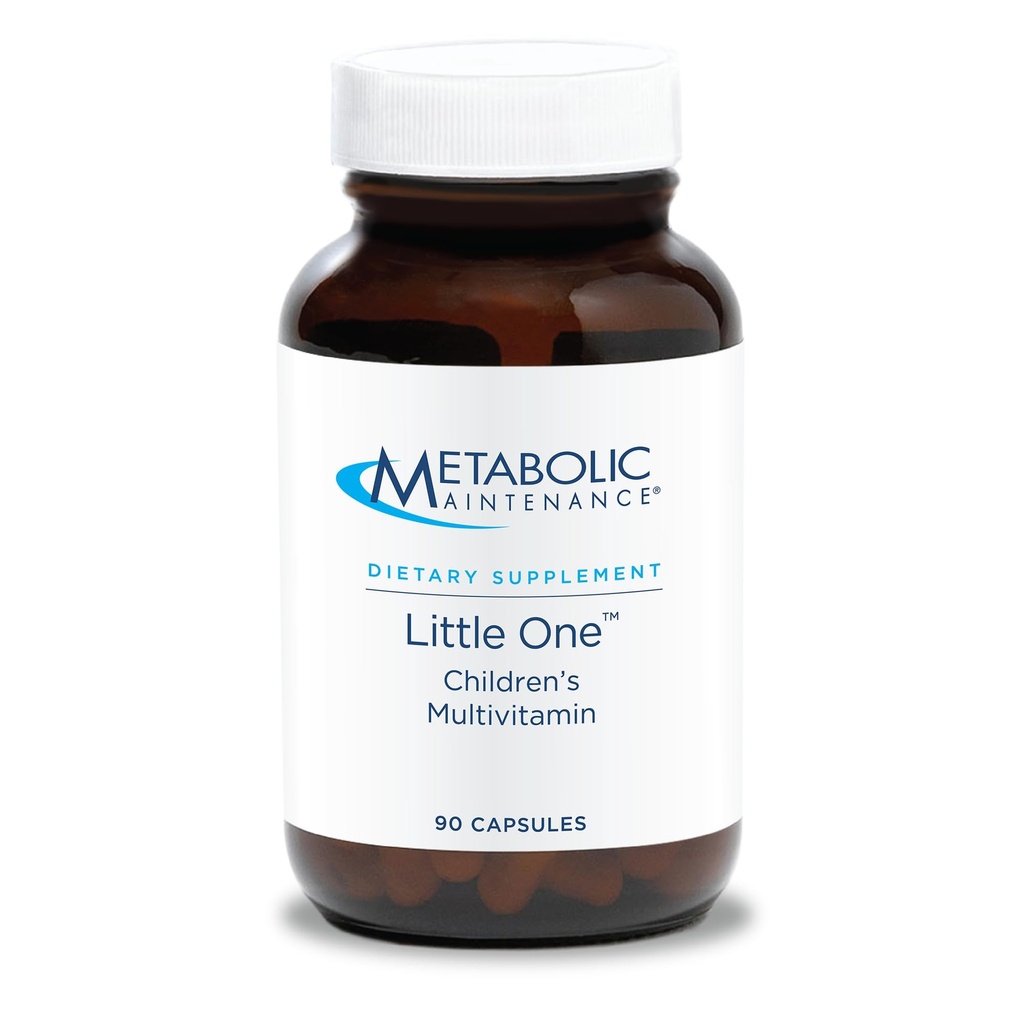 Metabolic Maintenance Little One - Kids Multivitamin with Iron for Children 6-12 yrs, Multi Vitamin Pills with B Vitamins, Methyl Folate, Minerals + VIT D for Healthy Growth - 90 Small-Sized Capsules