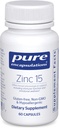 Pure Encapsulations Sink 15 mg - Immune Sistemi Support, Growth & Development üçün sink Picolinate Supplement - Yara reaksiyası üçün - 60 Capsules