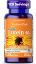 Puritan 's Pride Premium Lutigold ™ Lutein Carotenoid 40mg kartu su Zeaksantinu vyrams ir moterims, dietinis priedas akių sveikatos palaikymui, 8 mėn. tiekimas, 120 Easy- to-nuryjami migdolai