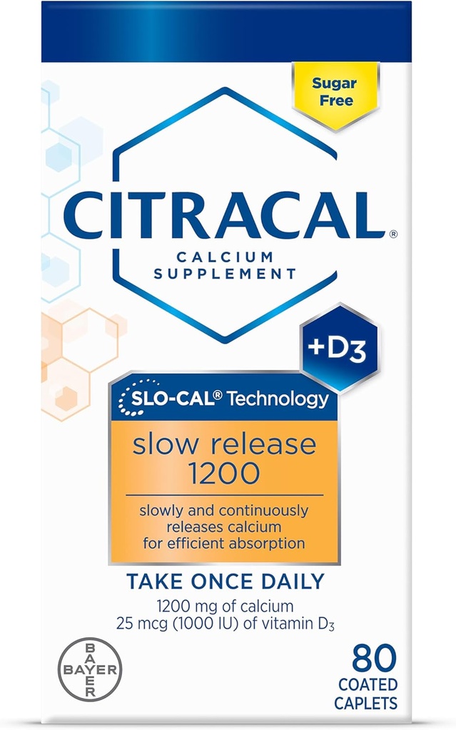 Citracal Calcium Plus D Slow Release 1200, 80 tabs