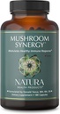 Produits de santé Natura Supplément Synergie des champignons - Avec la queue de dinde, Red Reishi, Chaga et Poria Champignons - Module une réponse immunitaire saine* (180 capsules)