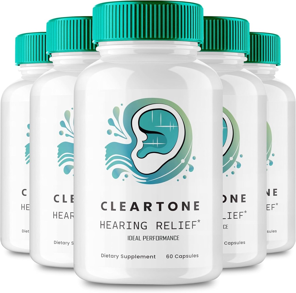 Cleartone Tinnitus Relief for Ringing Ears Capsules, Cleartone Fülpirula kiegészítés, Cleartone Tone Tinnitus kezelés, Calming Fülcsengés Relief - Maximális hatáserősség, Cleartone Vélemények (5 csomag)