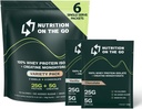 Nutrition On the Go Whey Protein Isolate Packets with Creatine - 25g Protein + 5g Creatine - Single- Serve Travel Protein Powder - Variety Pack (Vanilla & Chocolate) (6- Pack)