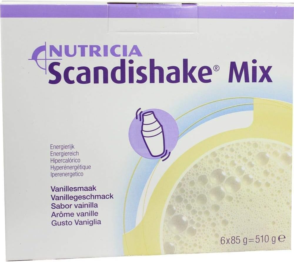 Escandishake ganho de peso Instant Shake Mix em pó, baunilha, 3 Ounce Packet - Caixa de 4