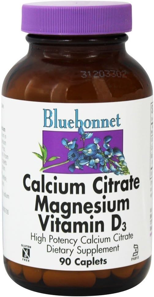 Citrato de cálcio Magnésio Plus Vitamina D 90 Caps - Bluebonnet