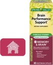Spring Valley Brain Performance Support, 60 Count + STS Uzlīme.