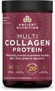 תזונה עתיקה hydrolyzed Collagen Peptides אבקה לא משועבדת Multi Collagen אבקת Packets עבור נשים וגברים עם ויטמין C, 24 משרתים, תומך עור וציפורים, בריאות Gut