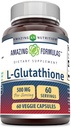 Fantastiska formler Reducerade L-Glutathione Supplement | 500 Mg Per Servering | Veggie Capsules | Non-GMO | Gluten Free | Made in USA (1 Pack | 60 Count)