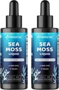 Vitamatic 2 Packs Liquid Organic Irish Sea Moss - Made with Bladderwrack & Burdock Root - 2800 mg на Сервиз - 2 FL OZ - Seamos Общо 4 oz
