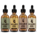 Striking Viking Beard Oil for Men - 0.66 Fl Oz Pack of 4, Vanilla, Sandalwood, Cedarwood & Citrus - Promotes Fuller Growth with Beard Growth Oil - Cedarwood Vanilla Scents for Men