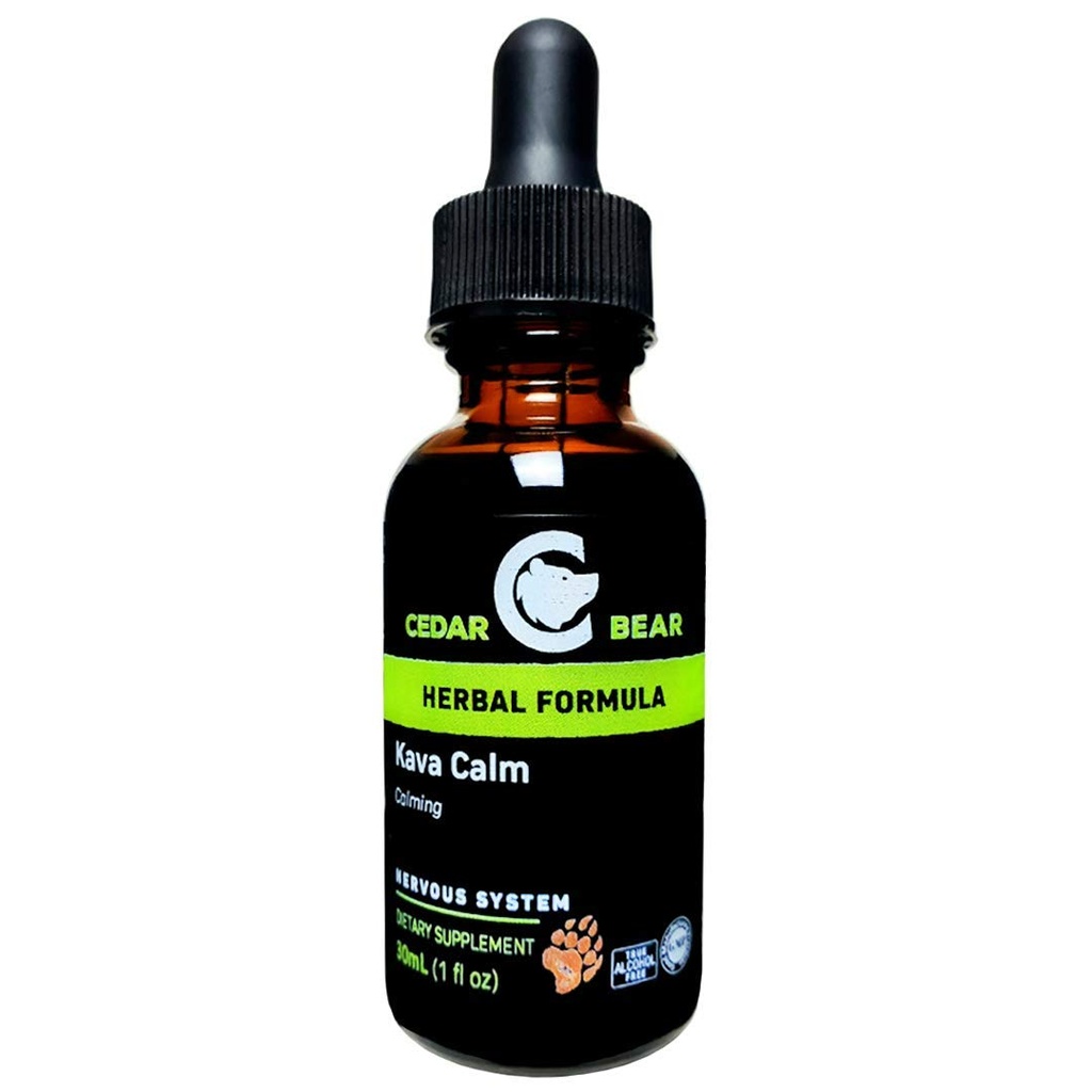 Cedar Bear Kava Calm a Liquid Herbal Supplement That Supports The Central Nervous and Digestive Systems 1 FL Oz