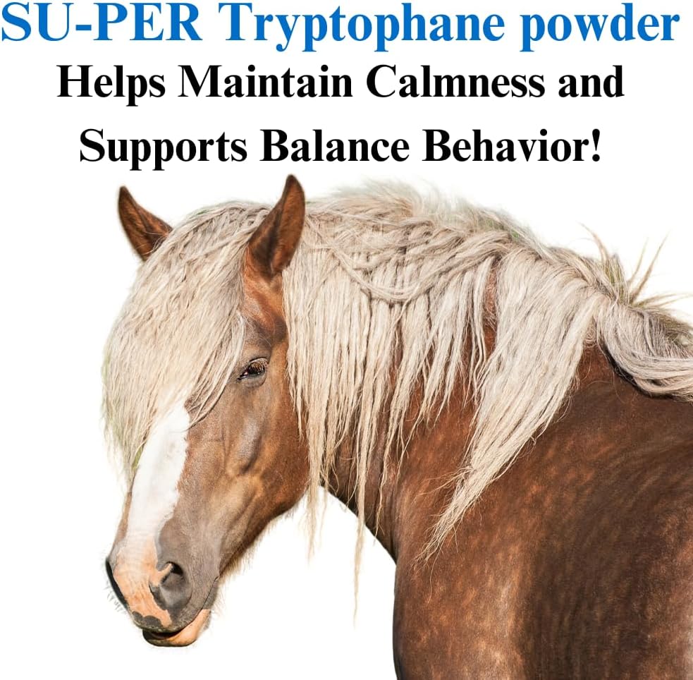 SU-PER Tryptophane Horse Calming Supplement - Mantenha a calma e suportes Comportamento equilibrado - 2,5 Libras, (2 Pack)