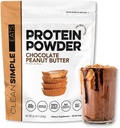 Clean Simple Eats Whey Protein Pulver, Schokolade Peanut Butter Flavor Natürlich gesüßt, 100% Gras Fed Protein Pulver mit Verdauungsenzymen und keine künstlichen Zutaten, Glutenfrei, 30 Servierungen