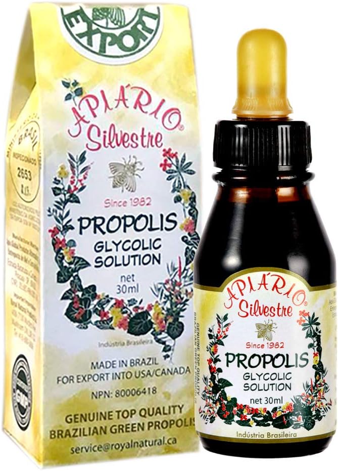 Brasiliano Green Propolis Glycolic Extract - Booster/Sore Throat/Oral Care/Antioxidant/CardioHealth - Importato da San Paolo, Brasile- 1 Bottiglia