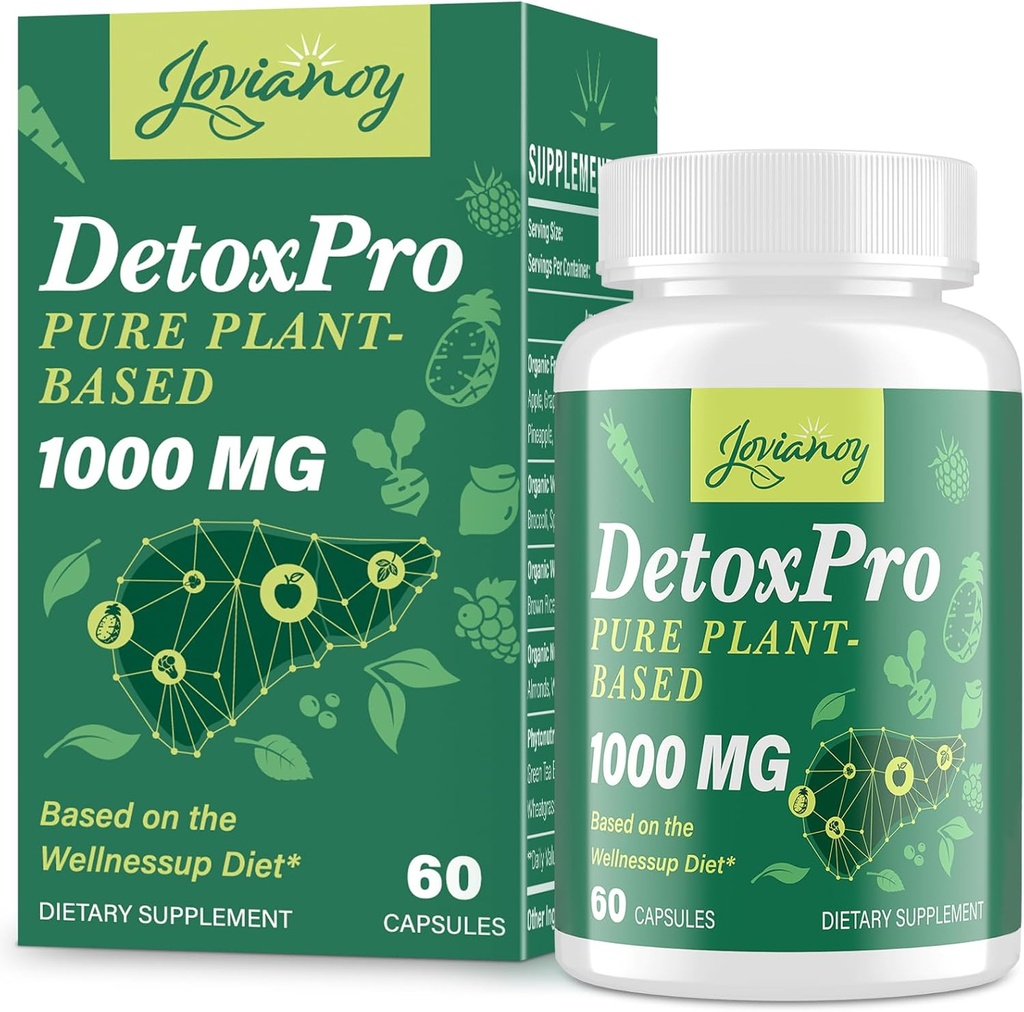 1000 MG อ่อนโยน Detox Bloodse, High-potent, Gut Bloodse & Detox Capsules for Women & Men, Datoxification, Colon, Ver, Antooxident & Dixestives, 60 Capsutions