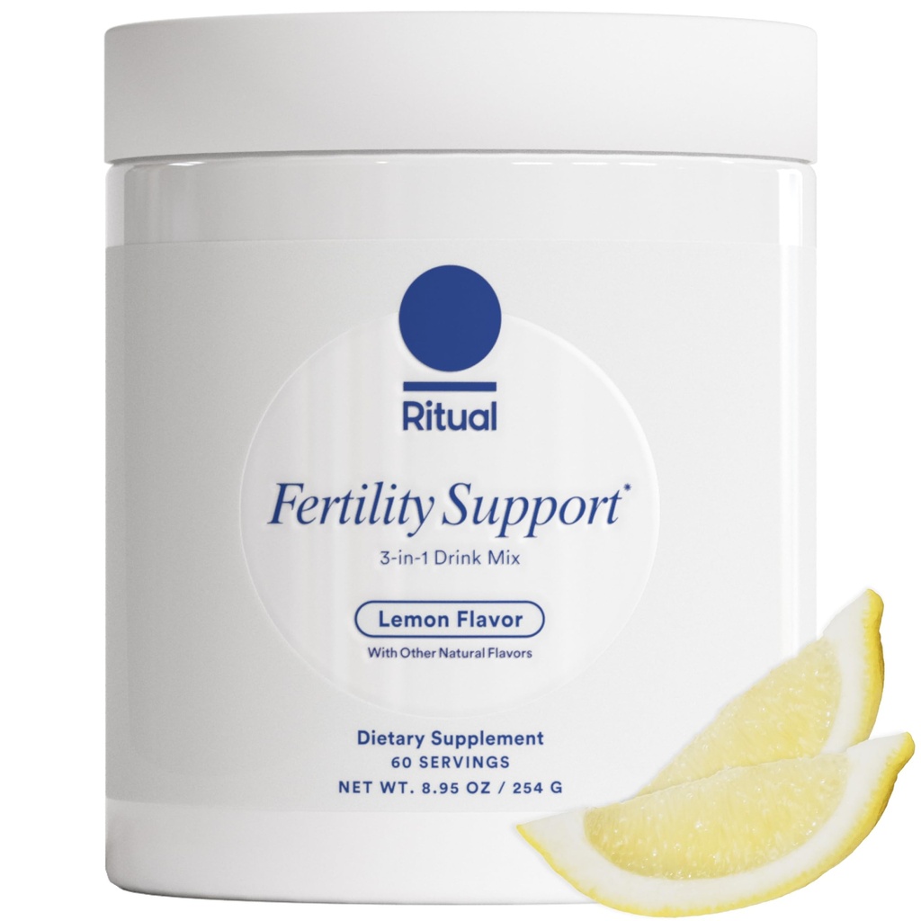 Ritual Myo-Inositol, NAC, CoQ10 Supplement for Women - 3-in-1 Drink-Mix with Studied Ingredients - Designed with an OB/GYN. - 60 Servings*