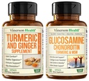 Turmeric Supplement and Ginger Root Joint Support Supplement & Glucosamine Chondroitin MSM and Turmeric Supplement