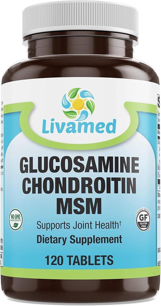 Glucosamine Chondroitin MSM Complete Complex – Joint Support Supplements for Knees, Back, HIPS & Inflammation - Mobility Health Supplement for Pain, Aches, Soreness & Inflammation - 120 Tablets
