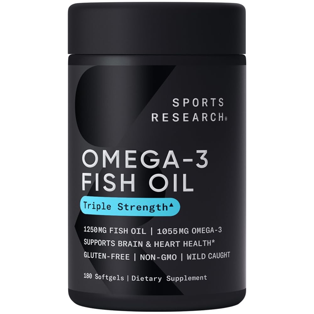 Sports Research Omega-3 Fish Oil, 180 Softgels