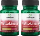 Swanson Nattokinase 2000 Fibrinolytic 단위 100 밀리그램 30 캡슐 효소 (2 팩)