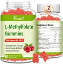 L-Methylfolate 메틸 B12를 가진 15 mg Gummies, Mood를 위한 Folate 보충교재, 뇌 건강, 면역 지원, 라즈베리 풍미, 120 조사