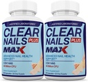 Laboratoires justifiés (2 Pack) Clear Nails Plus Max Pills 40 Million CFU Probiotique 60 Capsules