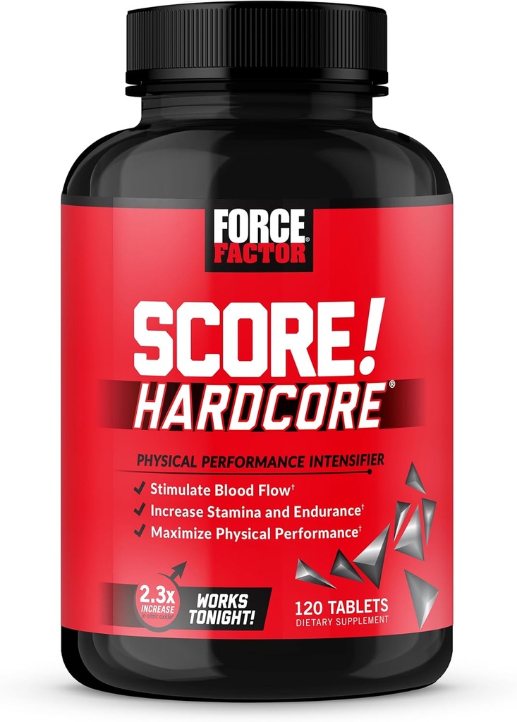 Điểm trọng lực! Hardcore Nitric Oxide Booster Phụ giúp nam giới với L-Citrulline, Yohimbe, Black Maca & Bcynes để tăng cường trạng thái tĩnh mạch, và Phóng to biểu hiện vật lý, 120 bảng