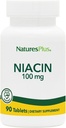Naturalezas Plus Niacina - 100 mg, 90 Tabletas Vegetarianas - Suplemento de vitamina B3 de alta potencia - Sin gluten - 90 Actuaciones