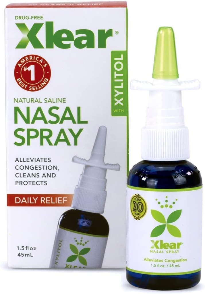 Xlear Natural Nasal Spray with Xylitol, 1.5 fl oz (Pack of 1)